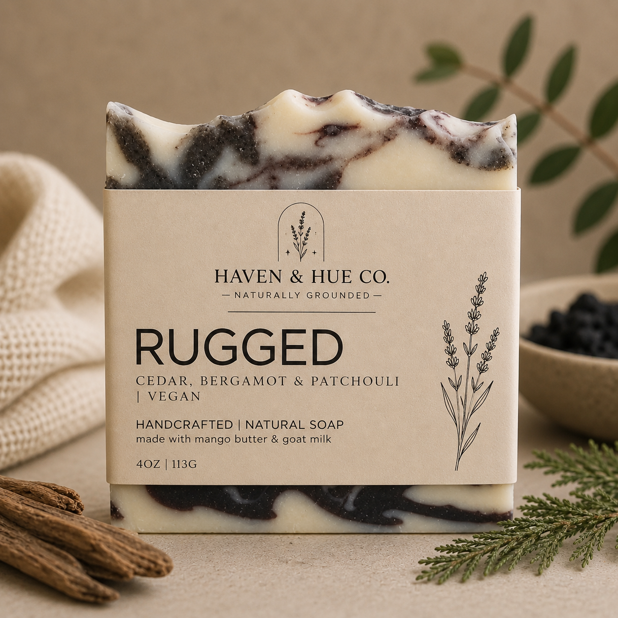 RUGGED - Cedar + Bergamot + Patchouli | Vegan