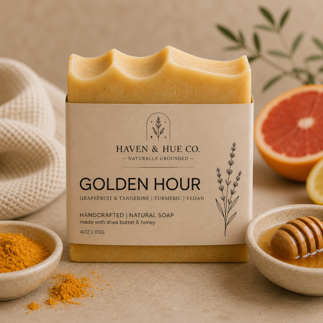 GOLDEN HOUR - Grapefruit + Tangerine + Turmeric | Vegan