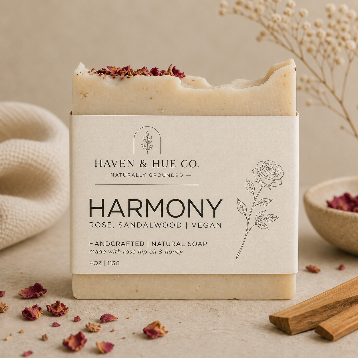HARMONY - Rose + Sandalwood | Vegan