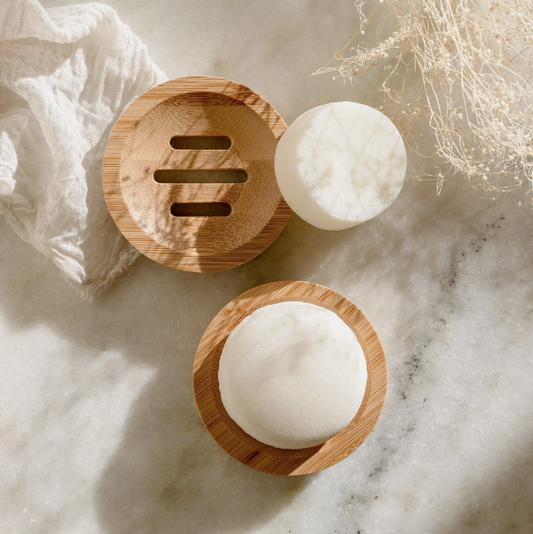 Round Bamboo Soap Dish